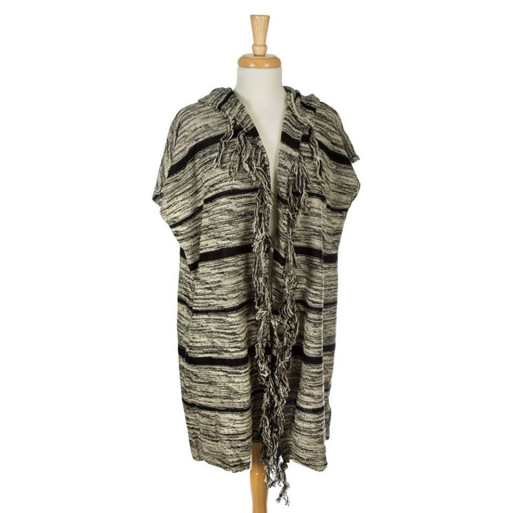 Knitted Striped Cardigan Sweater